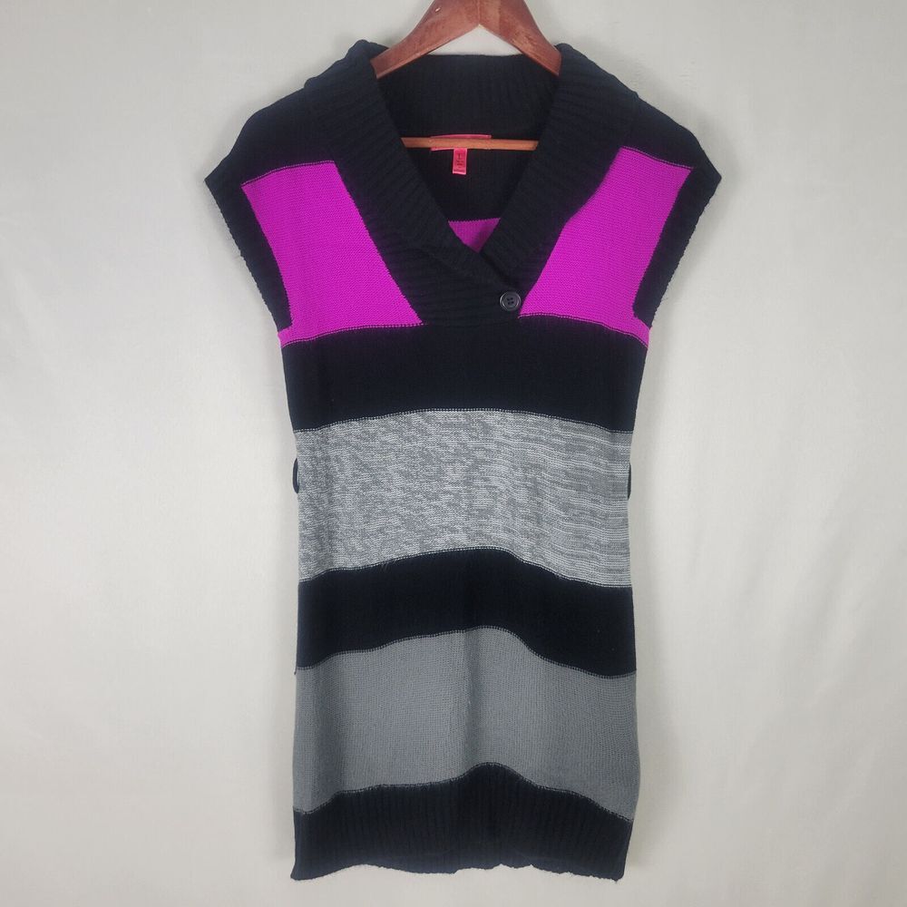 Cherry Stix Sweater Girls Large 14 -‎ 16 Multicolored Sleeveless Top Striped V